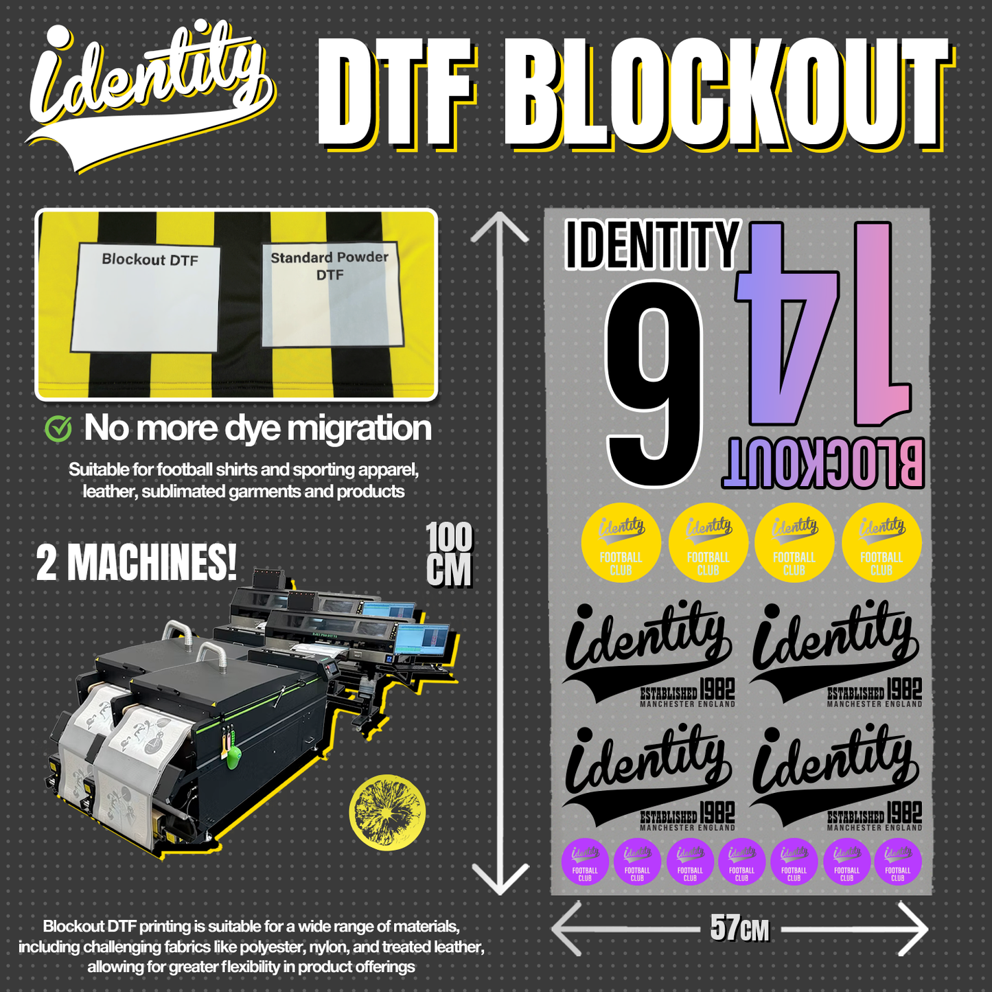 Custom DTF Blockout Heat Transfers Gang Sheet